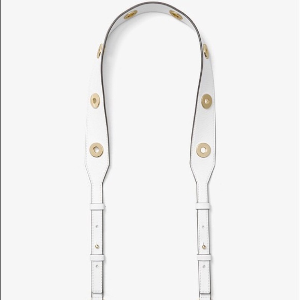 Michael Kors grommets leather shoulder strap